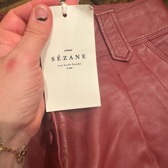 Red Leather Pants - Picture 5 of 7